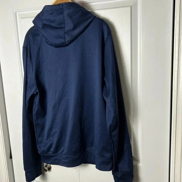 PATRIOTS FOOTBALL BLUE HOODIE!NFL TEAM APPAREL.Kangaroo pockets, red inside hood - Picture 5 of 14